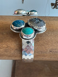 Apatite, Druzy & Turquoise Cuff