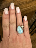 Larimar & Opal Ring