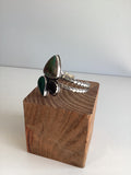Parrot Wing Chrysocolla statement double cuff bracelet