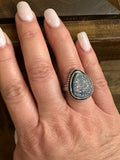Blue Druzy Ring