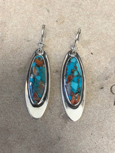 Coral in Turquoise Custom Earring