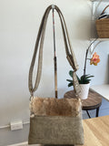 Rabbit Fur Taupe Crossbody