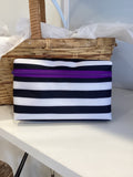 Striped red zipper bag