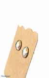 Sterling domed hammered stud earrings