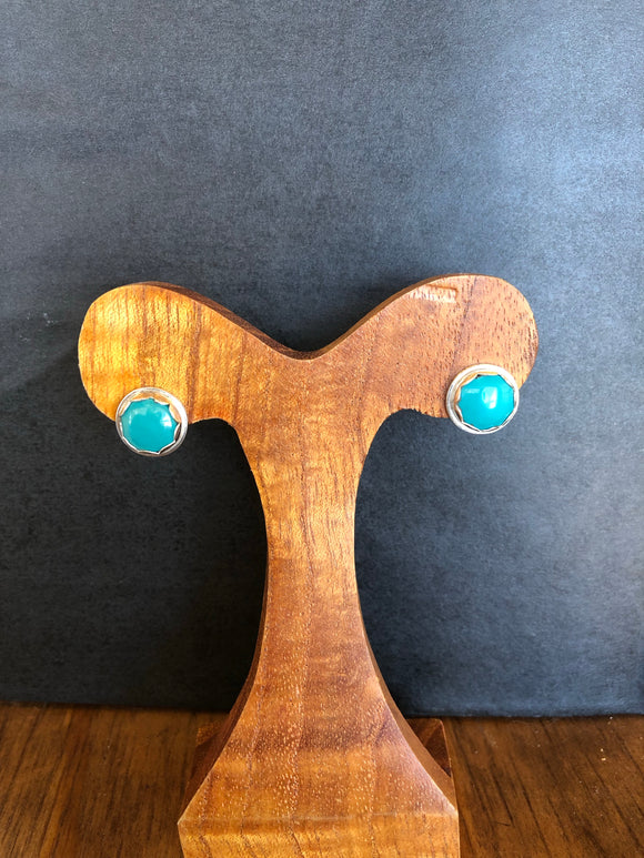 ROUND TURQUOISE STUDS