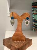Apatite Rosecut Stud Earrings