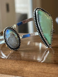 Chrysocolla Druzy Cuff Bracelet