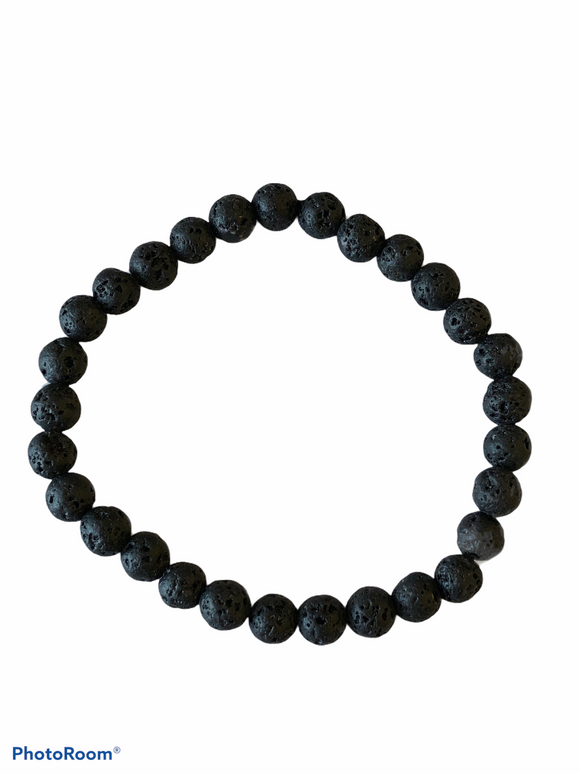 6mm Lava stretch bracelet