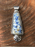 Arizona Lapis with stamping Pendant