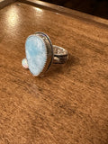 Larimar & Opal Ring