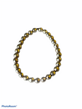 Silver tone faceted stretch bracelet