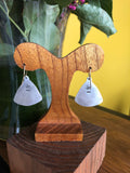 FACETED PERUVIAN OPAL STAMPED EARRINGS